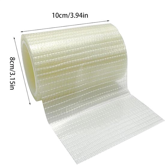 Reparatietape Luifel - Tent Tape - Waterdicht Afdichten - Scheurvast Materiaal - 8 cm x 20 m - Wit van Merkloos — afbeelding 3