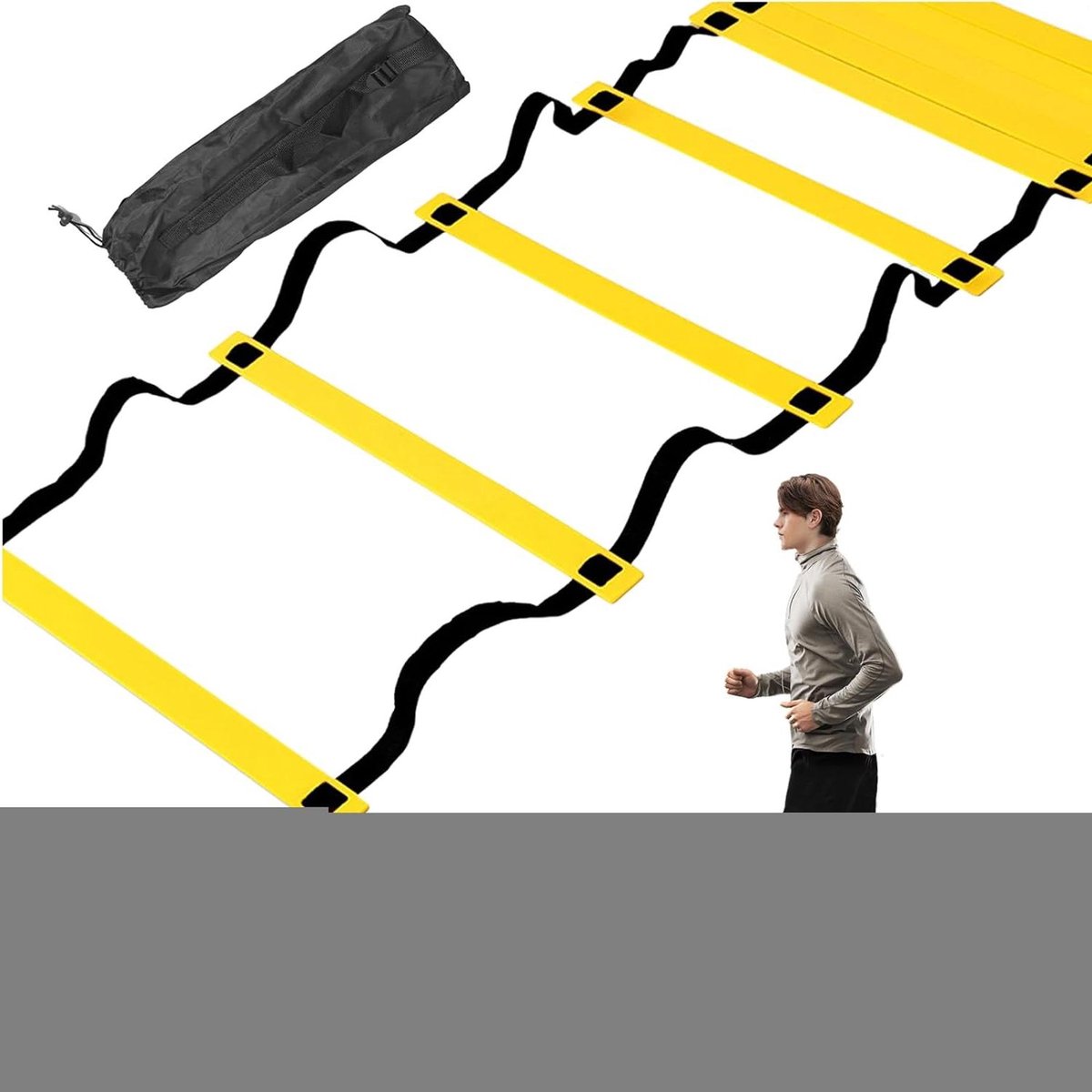 Voetbaltraining Ladder - Trainingsladder Balansladder - Voetenwerk Verbeteren - Zonder Knopen Ontwerp - 6 meter - Veelkleurig