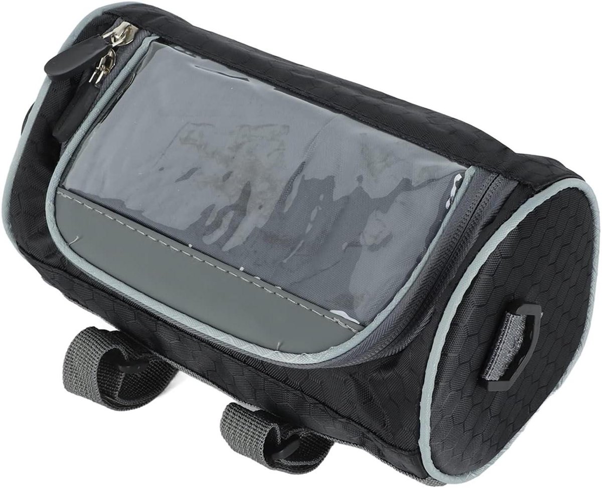 Fietsstuurtas - Fietstas Stuur - Fietsen Organiseren - Waterdicht Transparant PVC - 155 cm x 8 cm - Zwart