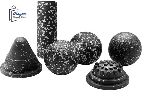 5-in-1 Foam Roller Set EPP – Massage Roller met Duoball en Massagebal voor Spierherstel – foam roller set – massage roller EPP – rugmassage roller – Triggerpoint Massage voor Rug, Nek, Benen en Fitness – spierherstel roller – 88334