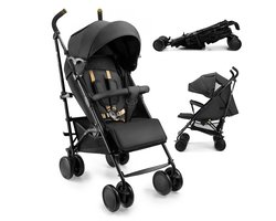 Kinderkraft SIESTA 2 - Buggy - Lichtgewicht tot 22 kg - Paraplu inklapbaar - Verstelbaar - Zwart
