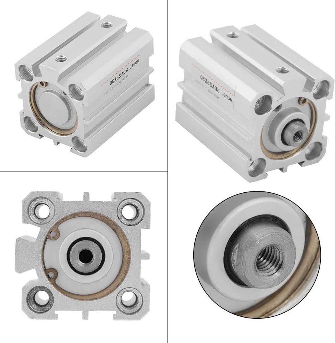Compacte Luchtcilinder - Dubbelwerkende Cilinder - Industriële Automatisering - Standaard Montage - 8x8x6 cm - Metaal