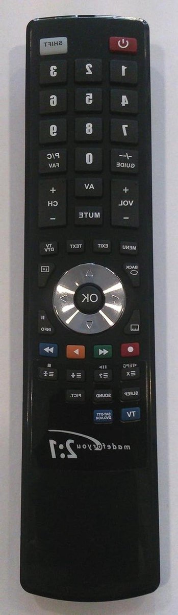Afstandsbediening - Universele afstandsbediening - TV bedienen - Geen programmering nodig - 10 Meter bereik - Zwart