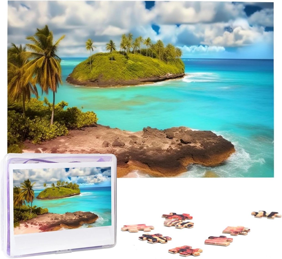 Landschap Puzzels - Foto Puzzel - Ontspan Jezelf - Anti-krul ontwerp - 1000 Stukjes - Caribisch