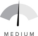 Indicator voor 'MEDIUM' stevigheid.