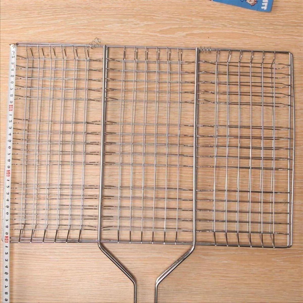 Barbecue Mesh Clip - Grillmand Klem - Buiten Grillen - Roestvrij Staal - 33 cm - Zilver