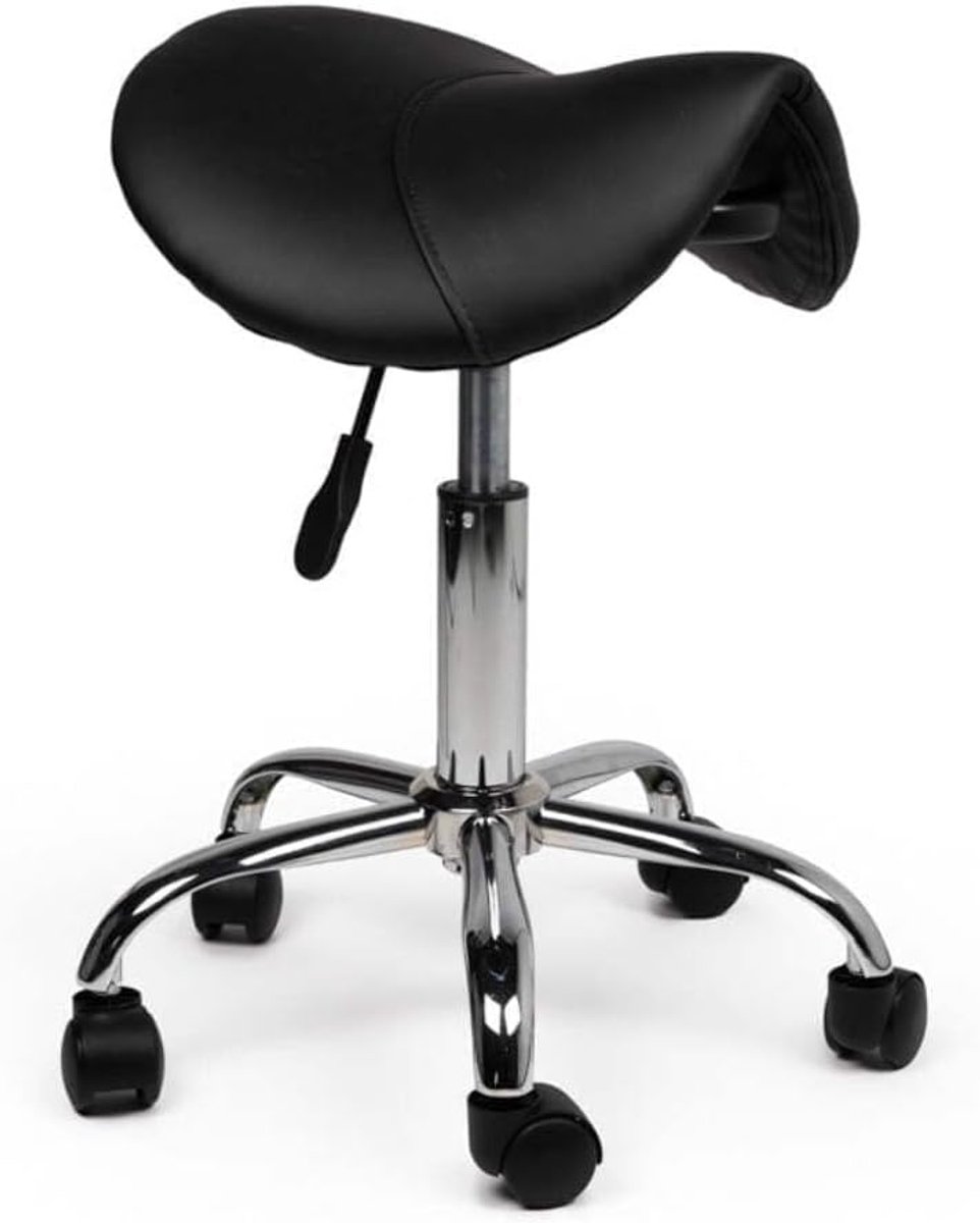 Zadelkruk op Wielen - Kapperskruk Ergonomisch - Tabouret comfortzitting