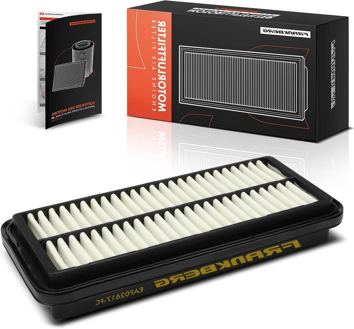 Motorluchtfilter - Auto Luchtfilter - Motoronderhoud - Vervangt OEM nummers - 29.5x15x5 cm - Wit