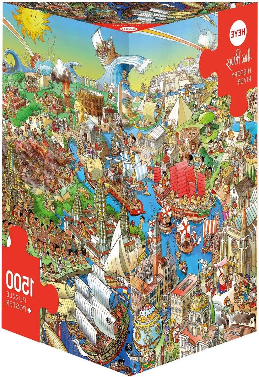 Geschiedenis Rivier Puzzel - 1500 Stukjes Puzzel - Ontspannend Puzzelen - FSC-gecertificeerd Karton - 60 x 80 cm - White