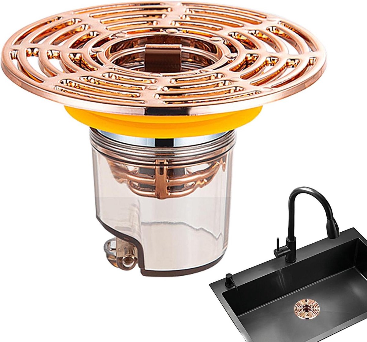 Keuken Afvoer Rooster - Magneet Haar Vanger Stop - Anti Verstopping Geurbestendige Vloerrooster,Voor Haar En Vuil In Badkamer En Toilet