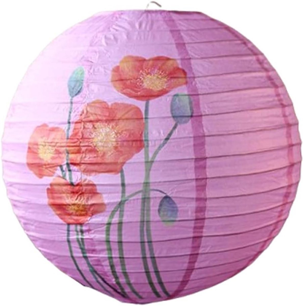 Papieren Lantaarns - Chinese Lantaarns Oosterse Decoratie - Feestelijke Decoratie - Opvouwbaar Ontwerp - 30 cm Diameter - Rose Rood