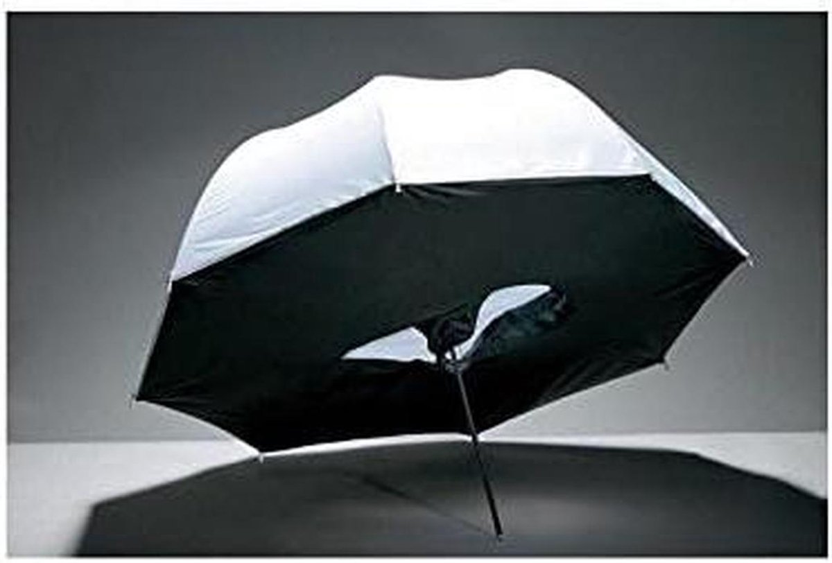 Paraplu Softbox - Diffuser - Portret fotografie - Aluminium frame - 84 cm - Wit zwart