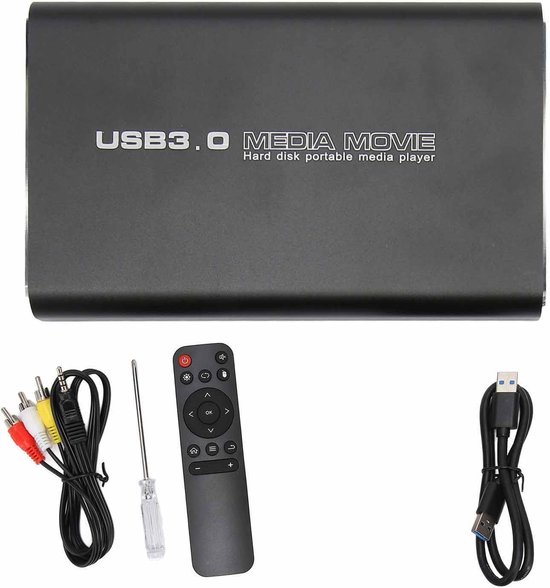 4K Mediaspeler, Ultra HD Video Muziek Foto PPT-speler met Loop Play, 5GB Interne Opslag, AV-uitgang, USB 3.0, voor Zakelijk Gebruik Thuis (EU-stekker) — afbeelding 5