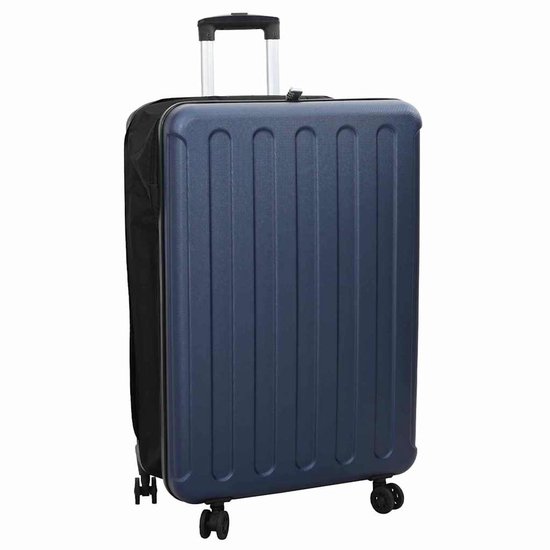vidaXL Koffer met slot Donkerblauw 50 × 30 × 76 cm ABS Kunststof