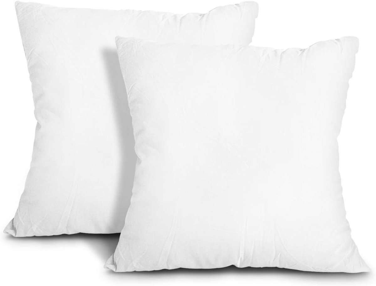 Kusseninzetstukken Set - Vulling Kussens - Bank Decoratie - Dons Alternatief - 56x56 cm - Wit