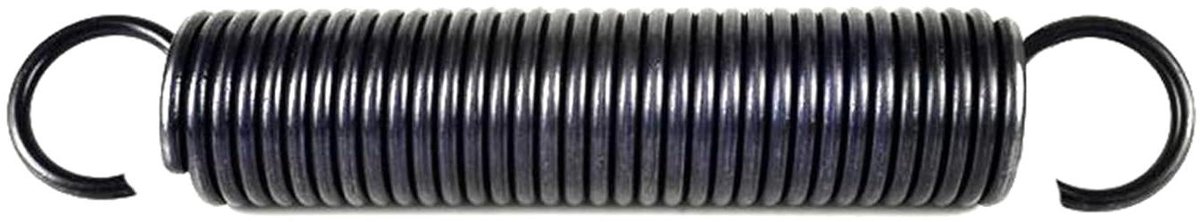 Stalen trekveer 27 mm buitendiameter, lengte 170 mm, verlengveer met dubbele openingshaak, 1 stuk