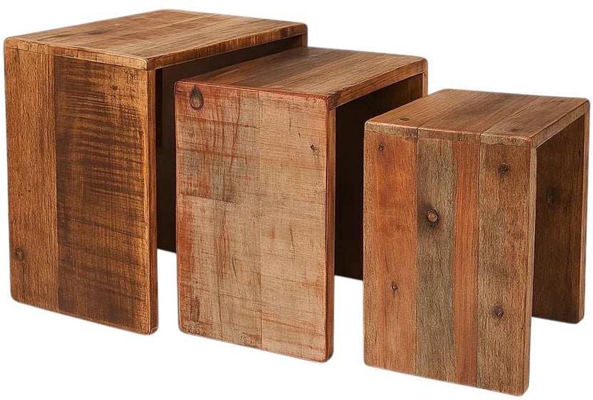 Bijzettafelset Timber Trio
