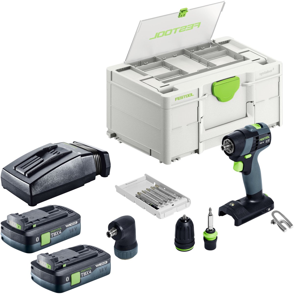 Festool TXS 18-basisset accuboormachine 18 V 40 Nm borstelloos + 1x accu 4,0 Ah + snellader + Systainer