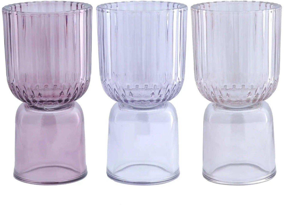 Waxinelichtjes Lumsden multi 17cm - 3 stuks