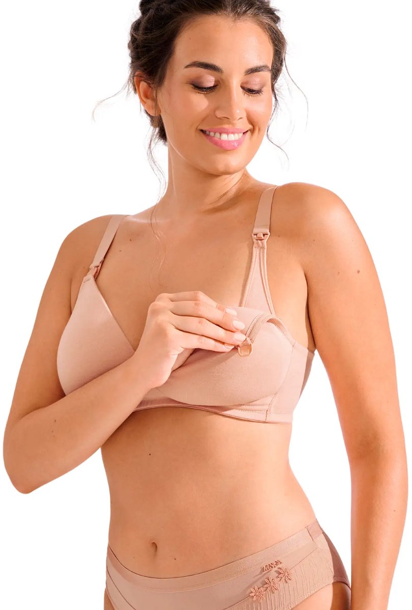 Lisca Voorgevormde draadloze borstvoedings-beha dames Lisca Lucy beige