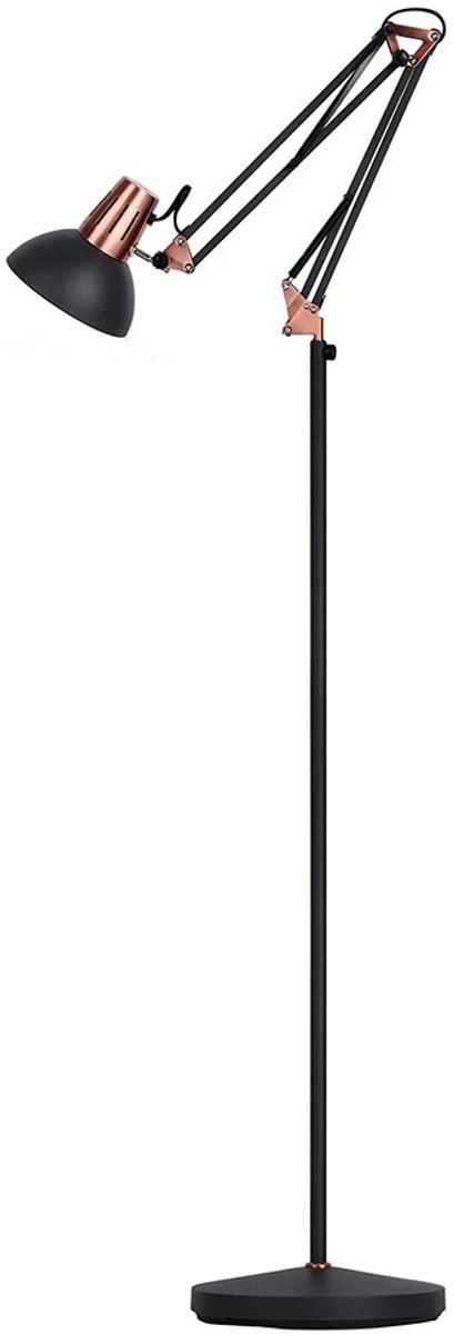 Emvae Vloerlamp - Staande Lamp - Industrieel - Retro - Verstelbare arm - Verstelbare Leesl