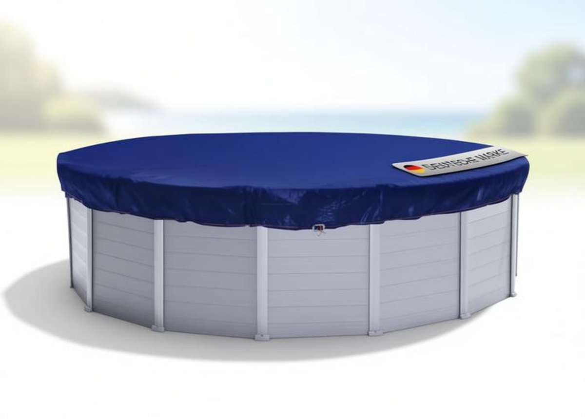 ElleMooi Afdekzeil voor zwembad, rond, diameter 460 cm, winterdekzeil 200 g/m² blauw
