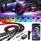 Auto LED Verlichting Strip - LED Strip - Sfeerverlichting Auto - Waterbestendige Neon Onderglow - met App-bediening - 12V