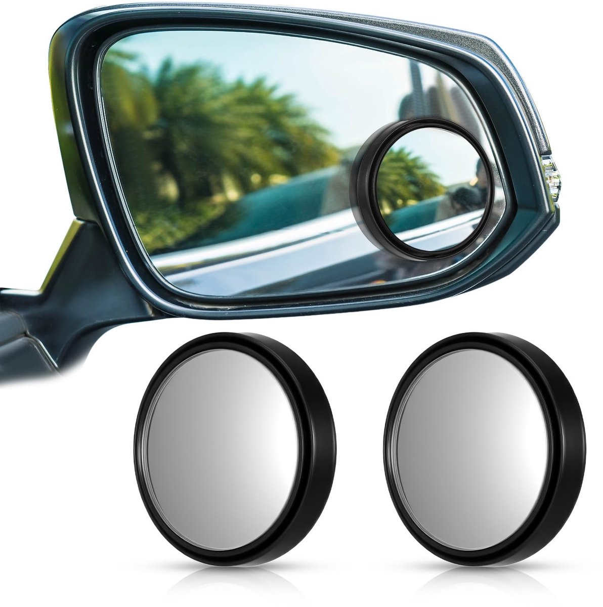 Dailygoods- Dodehoekspiegel Auto - Verstelbaar - Groothoek - Zelfklevend - ABS/Glas - 2 Stuks - Verbeterde Rijveiligheid