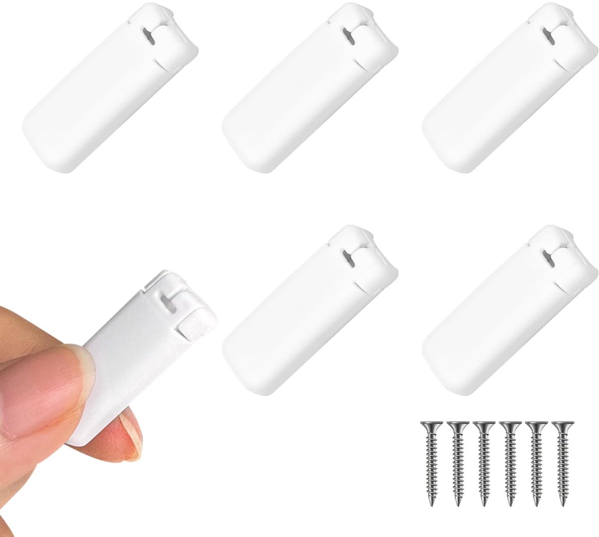 Dailygoods- Plissé Reserveonderdelen - 6 Stuks Spanschoenen - Klemdragers - Voor Kleefdragers - Hoogwaardig Kunststof - 100% Garantie - Plissé Gordijn