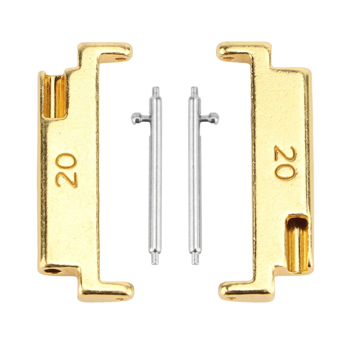 Dailygoods - Horlogebandadapter met Veerbars, Universele Verbinding voor Horloges (Goud)
