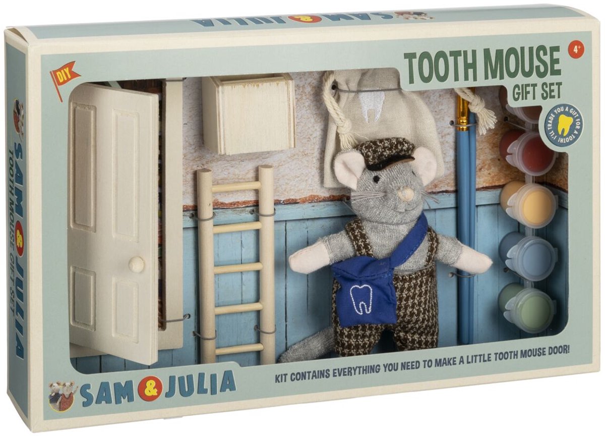 Sam & Julia Het Muizenhuis Tandenmuis gift set knutselpakket - Speelgoed kinderen - Knutselen - Voor meisjes en jongens - Bambolino Toys