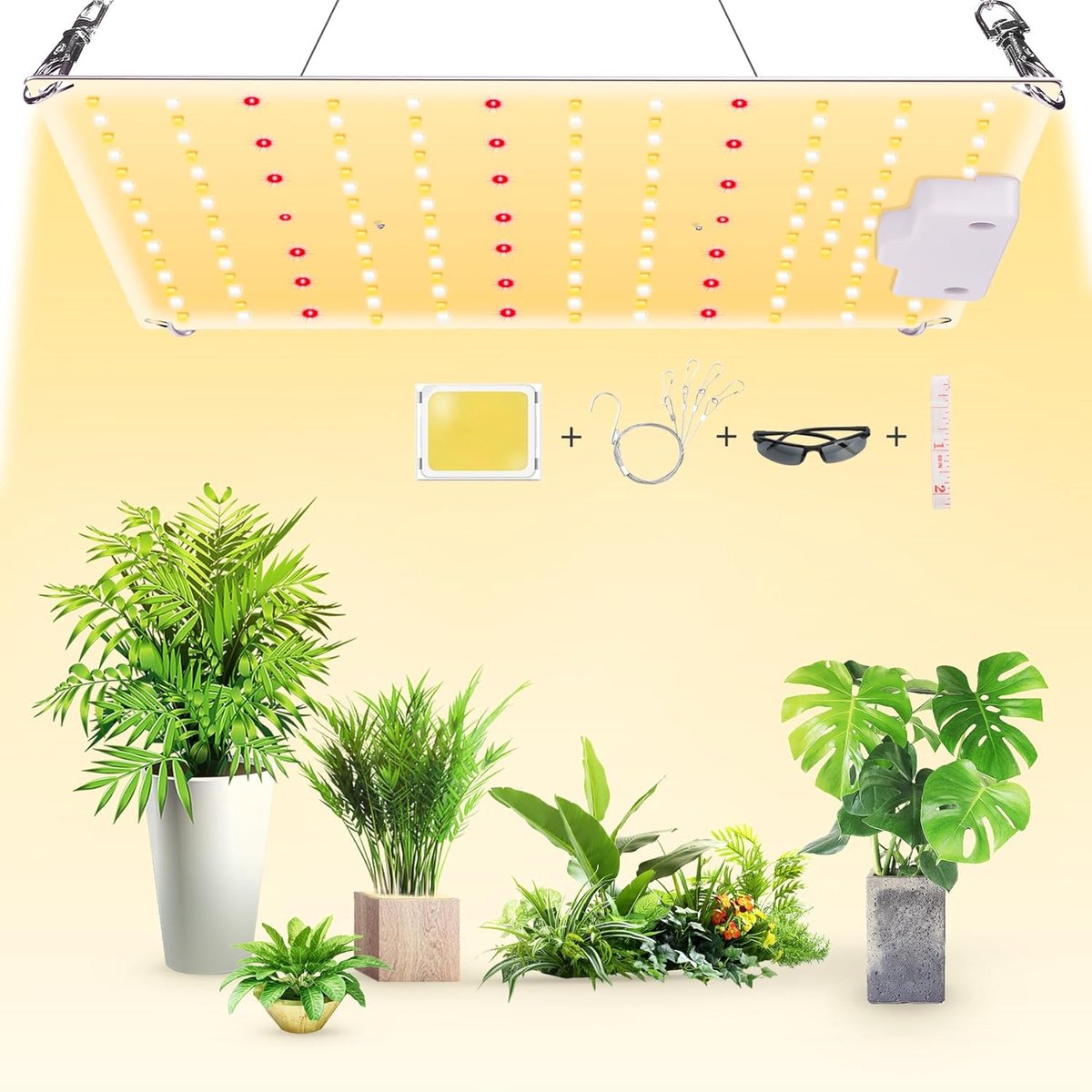 Plantenlamp LED - Kweeklamp Groei - Binnen Planten - Full Spectrum Licht - 50 Watt - Zwart