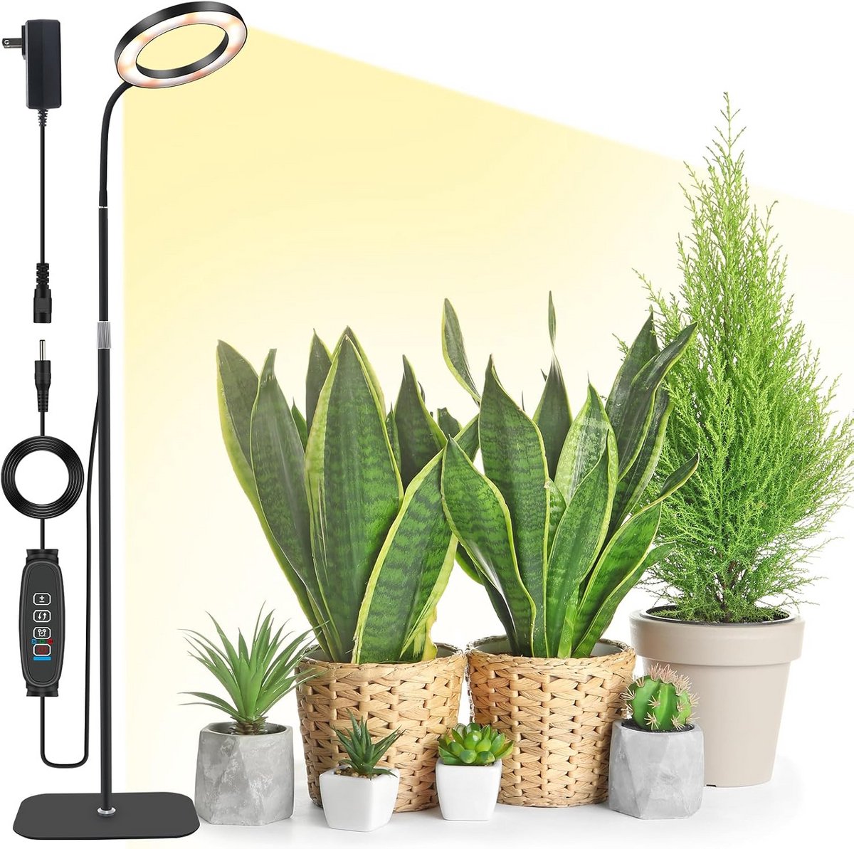 Plantenlamp met Statief - Groeilamp LED - Binnen Planten - Volledig Spectrum - 42-155 cm - Full Spectrum