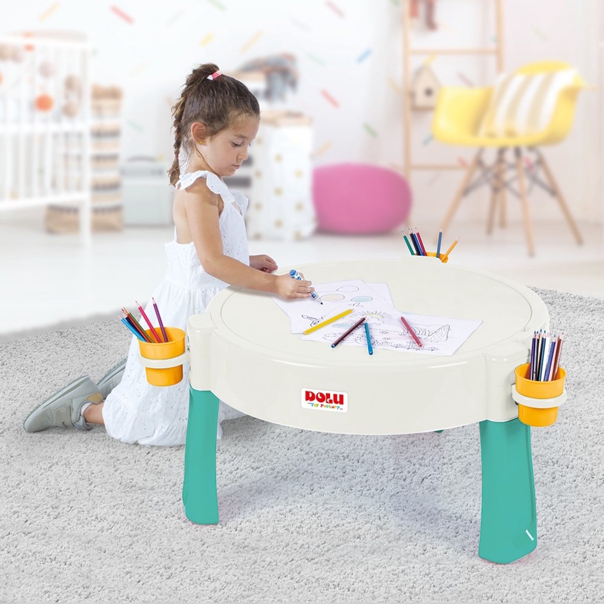 Dolu Wit/Turquoise Zand- en Watertafel — afbeelding 4