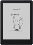 Zwarte BOOX Go 6 (Gen II) e-reader met tekening van olifant op scherm.