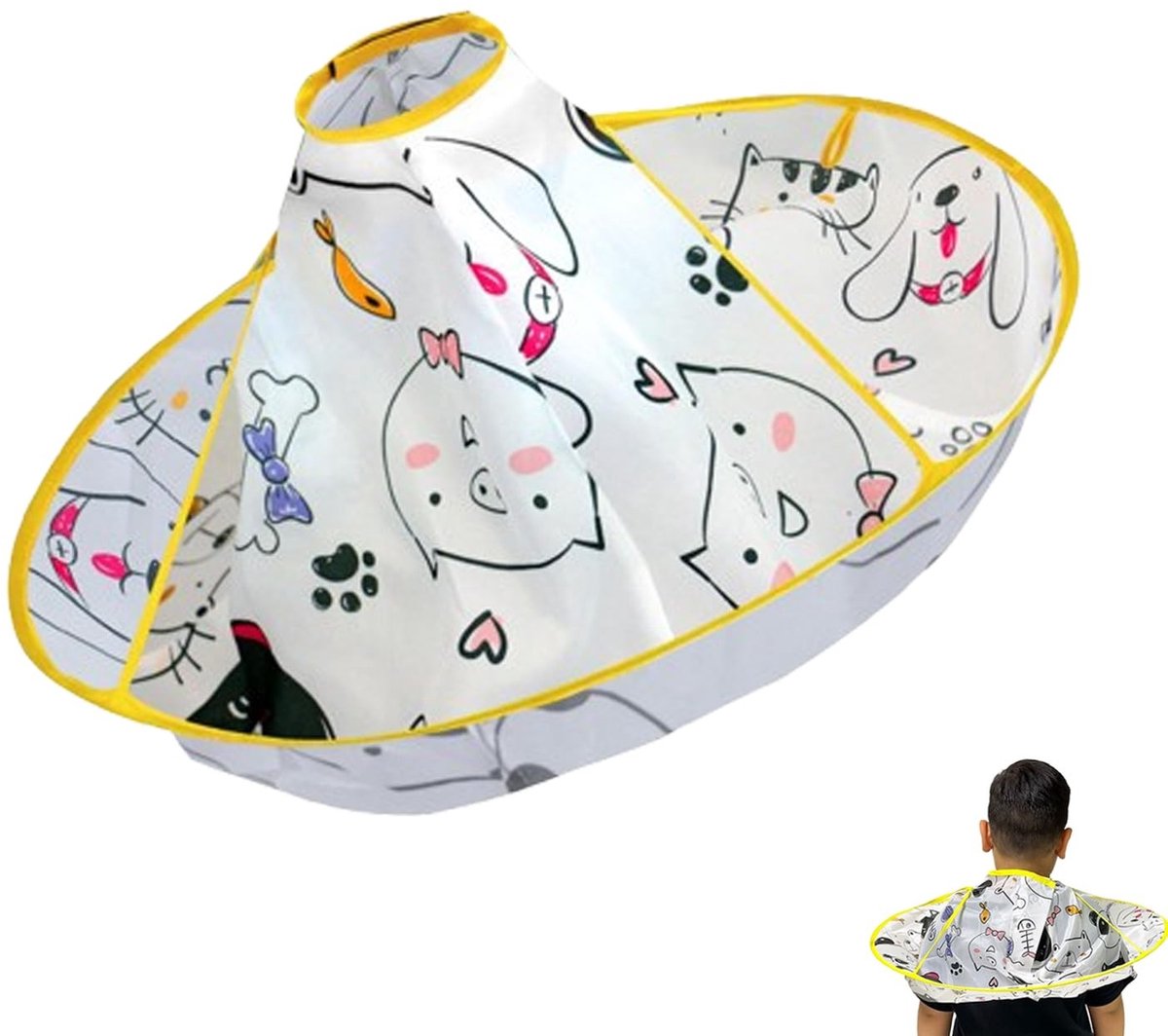 SMOAKEZ- Haarcape Waterdicht - Kapperscape Volwassenen - Opvouwbaar - Polyester - Met Patronen - Geschikt voor Thuisgebruik