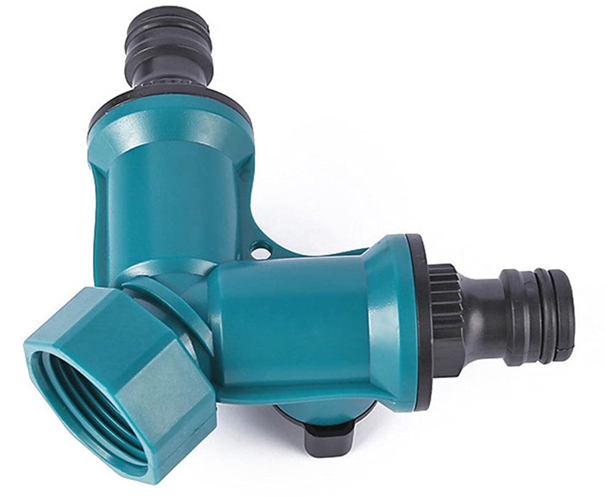 Dailygoods - Tuinslang Splitter - 2-Weg Y-vormige Wateradapter met 2 Ventielen - Ideaal voor tuinonderhoud - Geschikt voor tuinen en buitenruimtes - K...