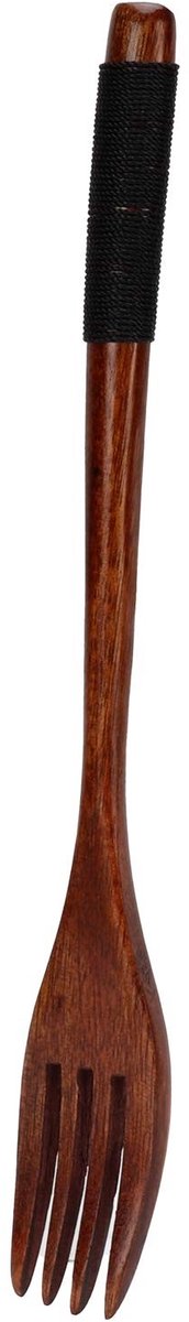 Dailygoods- Houten Lepel - Lange Handvat - Vork - Servies - Bestek - Voor Buitenkeuken - Koken - Diner