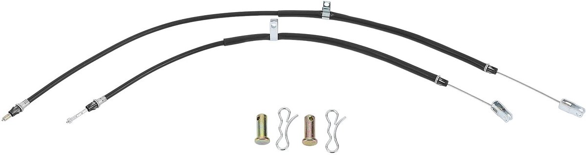 Dailygoods- Remkabel Vervanging Bestuurder/Passagierszijde - 2 x Remkabels - Rubber/Metaal - Slijtvaste Binnendraad - Perfecte Vervanging Precedent Club Car - Remkabelset