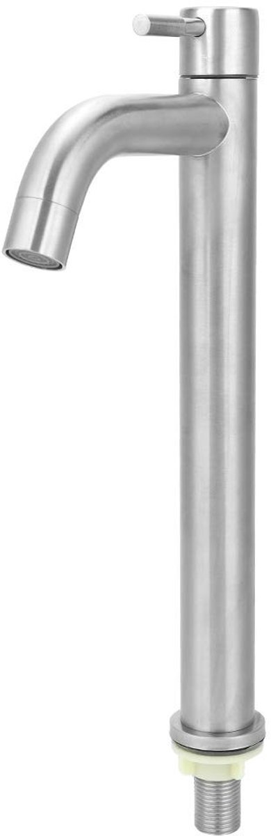 Dailygoods- Gootsteenkraan roestvrij staal - enkele koude kraan - hoogte 340 mm - handgree