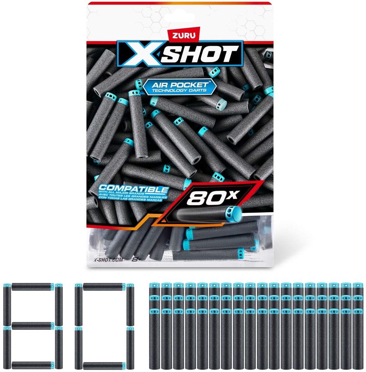 XSHOT Excel navulpak 80 darts
