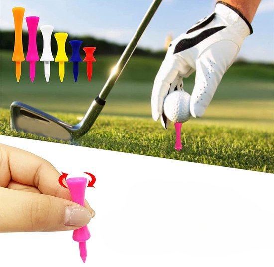 120 Stuks Golf Tees - 6 maten - Herbruikbaar - Oefenmateriaal voor industriële golfers - Golf accessoires - Golfset – Golftee - Multi Kleur - LOUZIR van LOUZIR — afbeelding 3