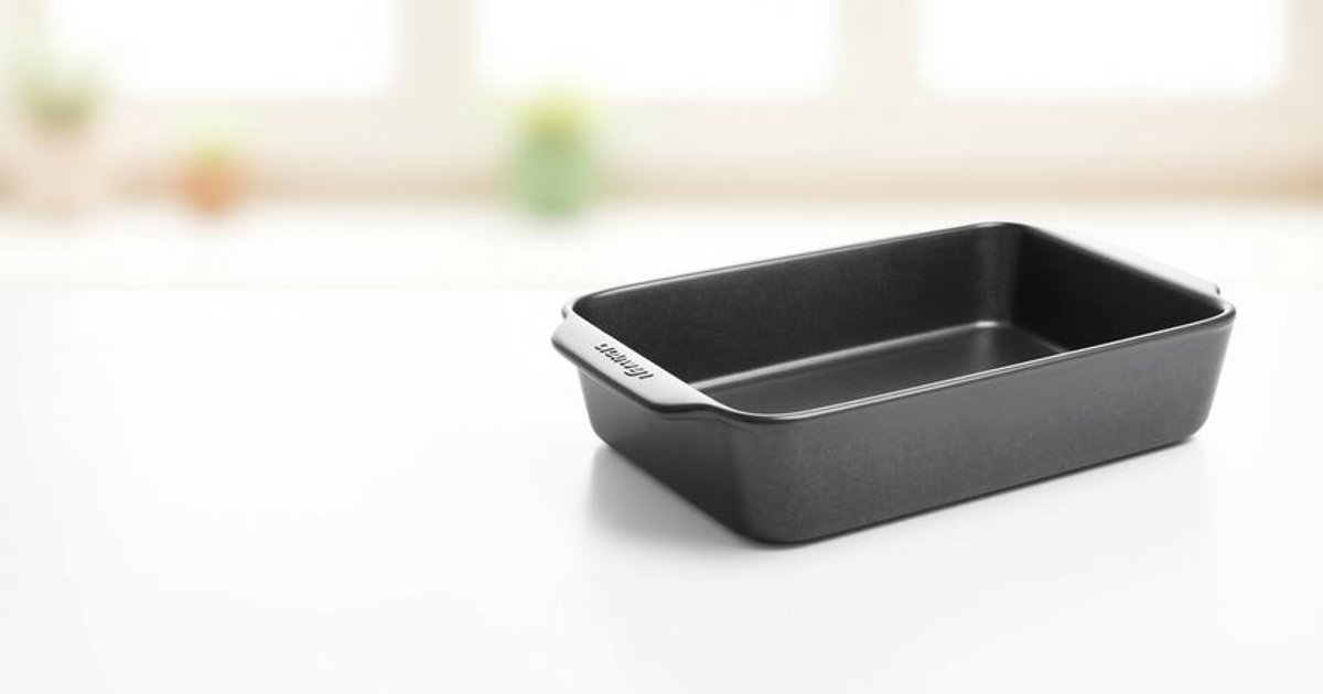 ElleMooi Ovenschaal 36 x 26 cm, aardewerk grijs gemêleerd
