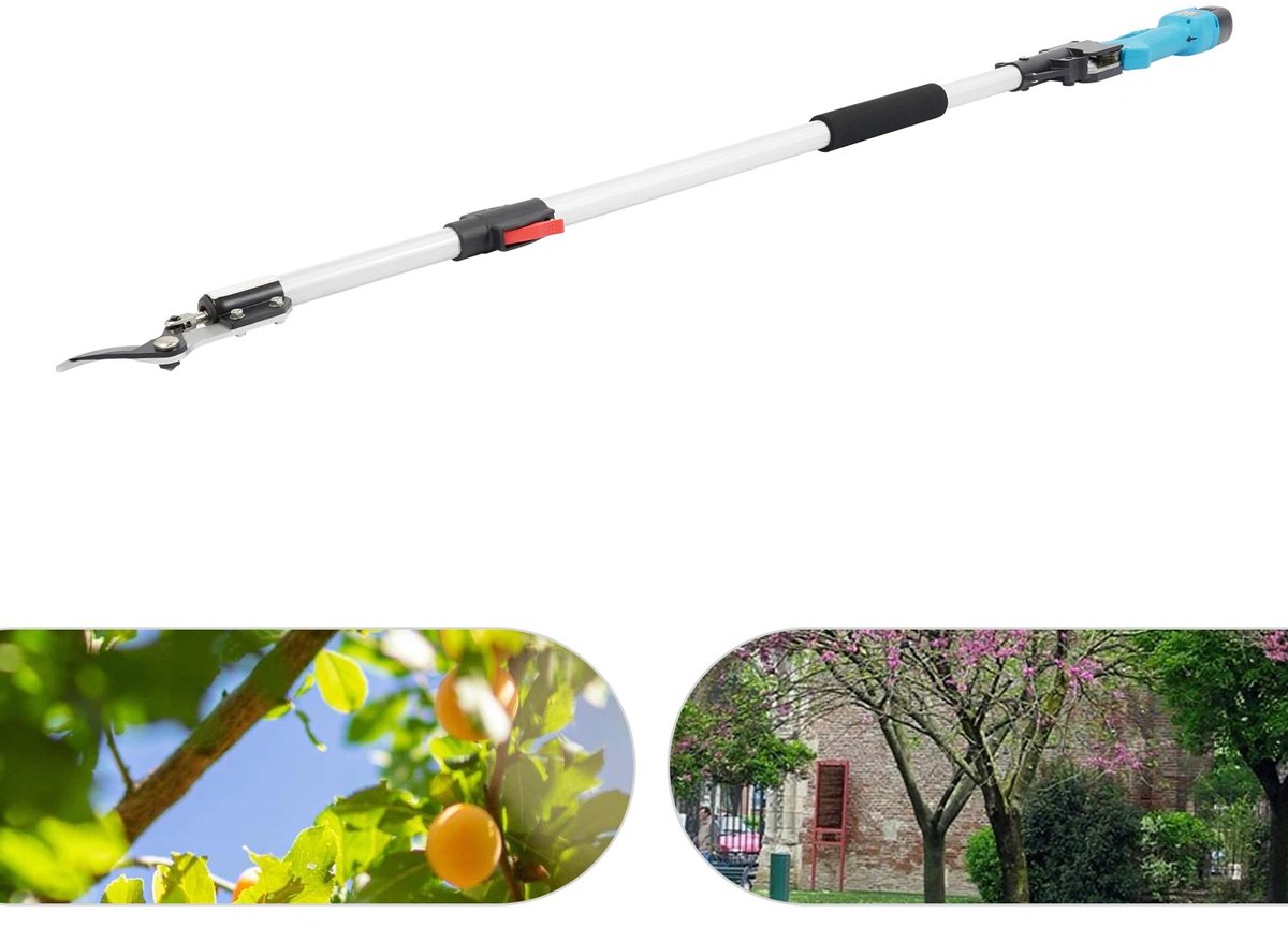 Dailygoods 2m verstelbare, elektrische snoeischaar, lithium snoeischaar, tweedelige verlengstang, SK5 stalen mes, tuinsc