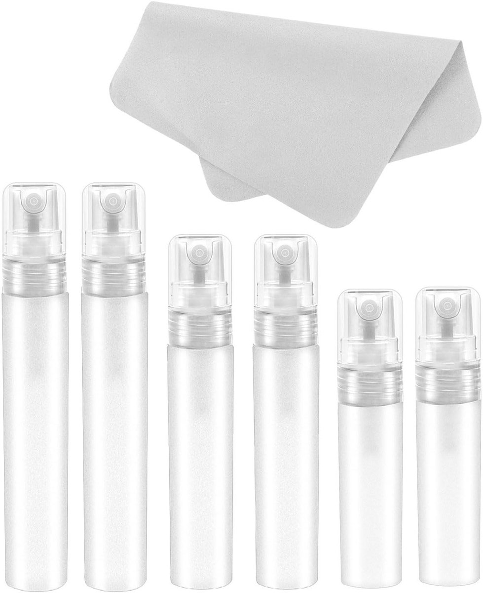 Dailygoods- Parfumfles - Navulbaar - Draagbaar - Leeg - 5/8/10 ml - Duurzaam PP-materiaal - Fijne nevelsproeier - Reisspray