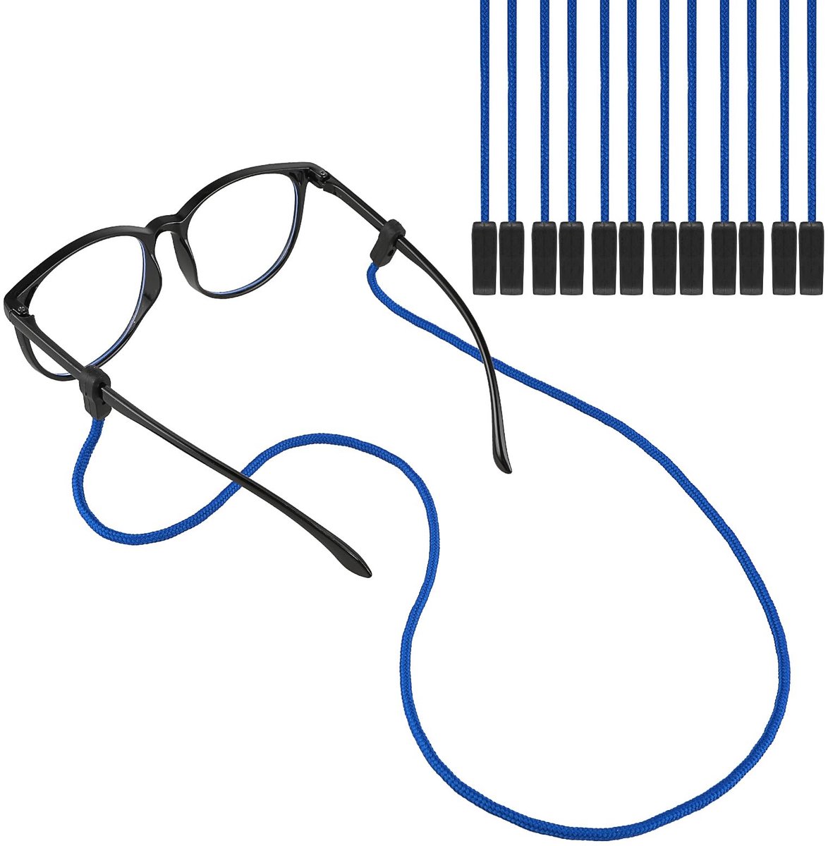 Dailygoods- Brillenriem 6 stuks - Antislip Brillenhouder - Zonnebril Lanyard - Sportband voor Nek - Universele Brillenkoord - 75 cm Polyester/Siliconen - Brillenband