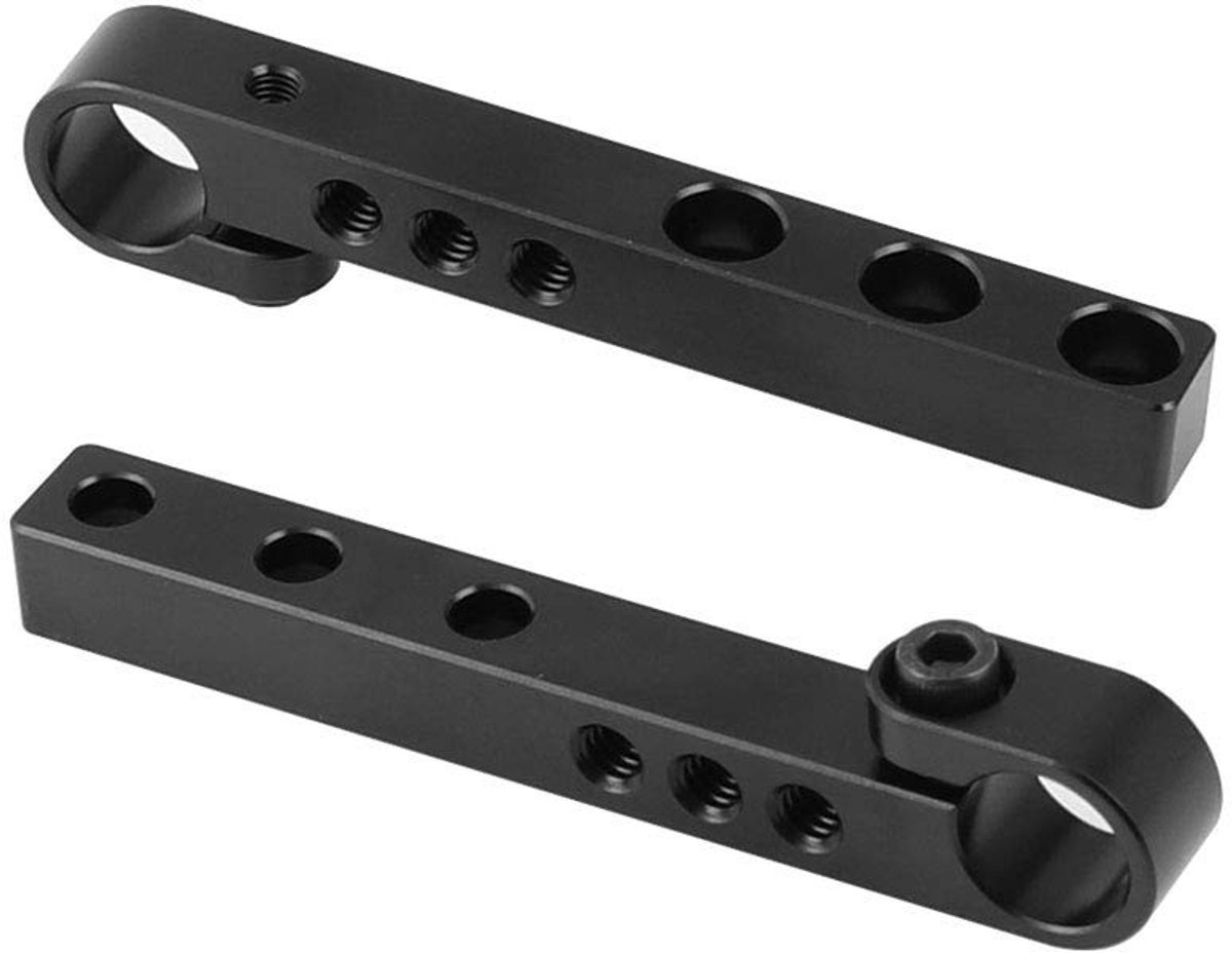 Dailygoods - Cross Bar voor Camera Cage - 15mm Single Rod Adapter - Perfect voor DIY Projecten - Universeel Toepasbaar - Lichtgewicht en Stevig - Gesc...