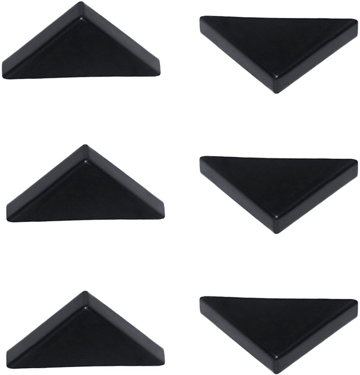JHUBERS- Hoekbeschermers 6mm - Zwart - 20 Stuks - PE Kunststof - Driehoekige Vorm - Scherpe Hoeken Bescherming - Hoekbescherming