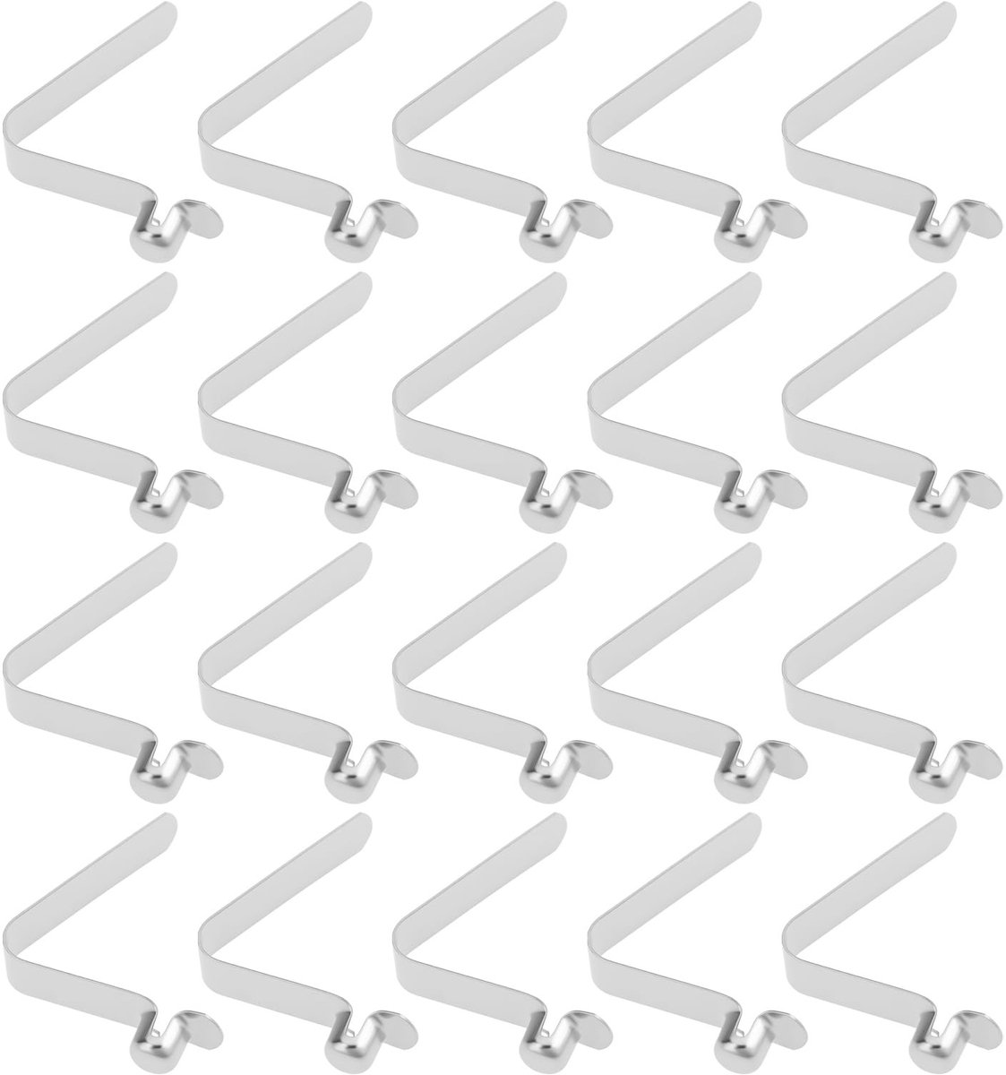 JHUBERS- Paddle Snap 20 Stuks - Drukknop - Lente - 8x8.5x37mm - Voor Kajak/Kano - Roestbestendig Verenstaal - Peddelverbinding