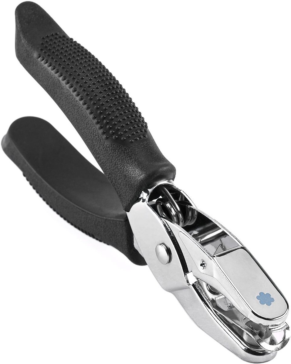 Vaessen Creative Pons - Ponstang Bloem - 6 x 6 mm - Zwart - Ergonomische Grip